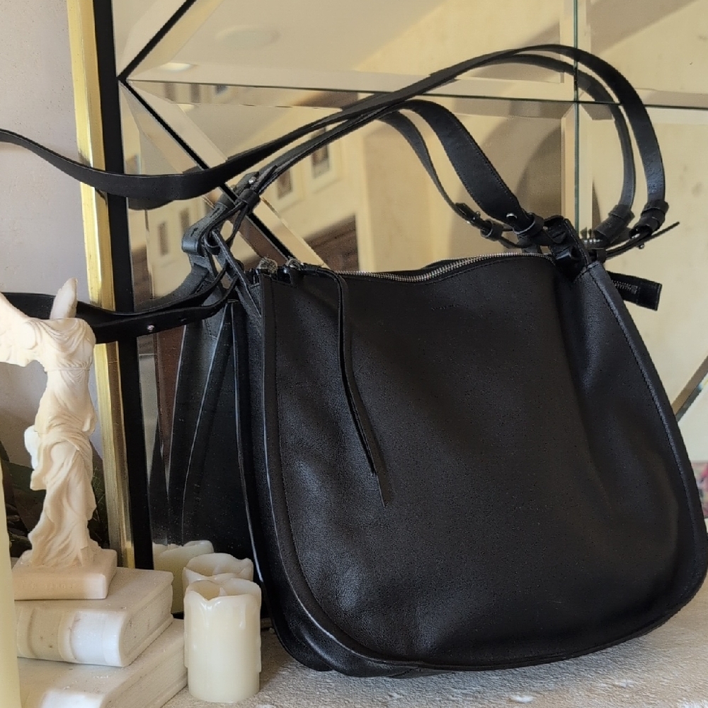 All Saints Midnight Black Shoulder Bag